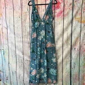 H&M Teal Floral Maxi XS NWT